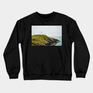 Strumble Head Lighthouse - Coastal Scenery - Pembrokeshire, Wales, UK Crewneck Sweatshirt